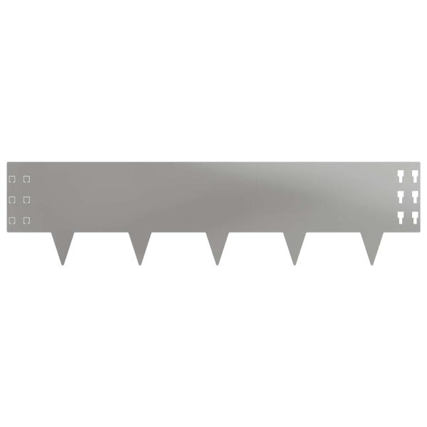 Raseneinfassung 30 stk. 100 x 25 cm Stahl Silber