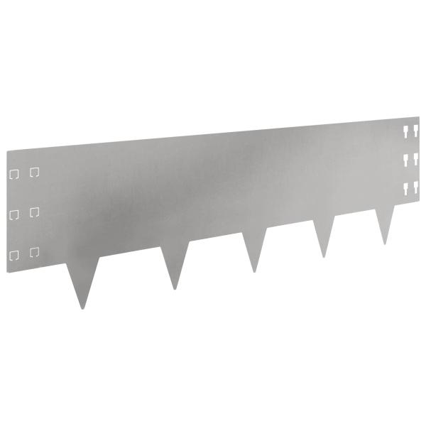 Raseneinfassung 30 Stk. 100 x 30 cm Stahl Silber