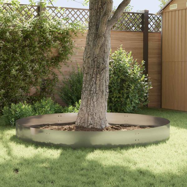 Raseneinfassung 30 Stk. 100 x 30 cm Stahl Silber