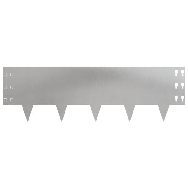 Raseneinfassung 30 Stk. 100 x 30 cm Stahl Silber