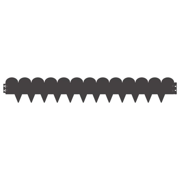 Raseneinfassung 50 stk. 103 x 15 cm Stahl Schwarz