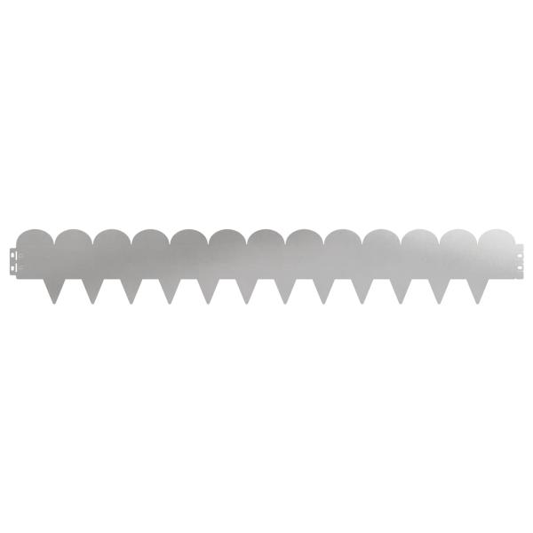 Raseneinfassung 30 stk. 103 x 15 cm Stahl Silber