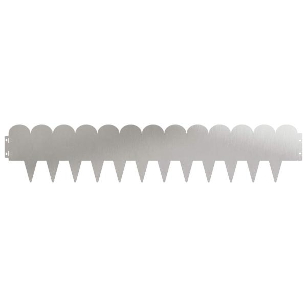 Raseneinfassung 30 stk. 103 x 20 cm Stahl Silber