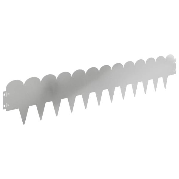 Raseneinfassung 30 Stk. 103 x 20 cm Stahl Silber