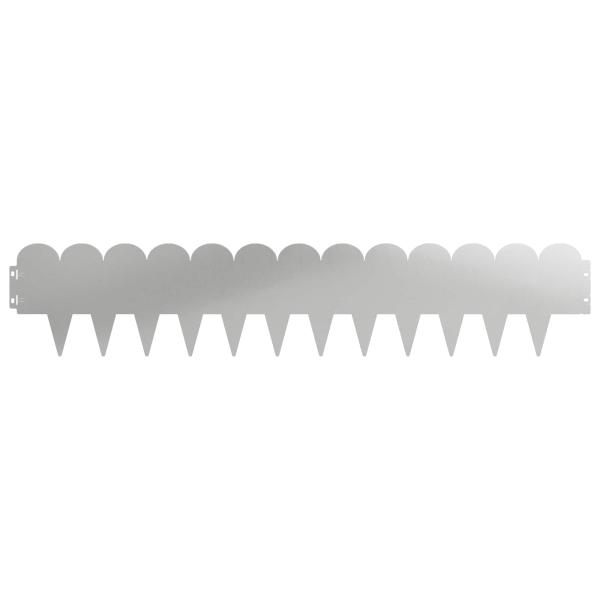 Raseneinfassung 30 Stk. 103 x 20 cm Stahl Silber