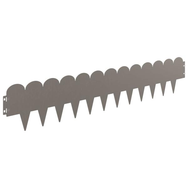 Rasenkante spitzer & runder Abschluss 20 stk. 103x20cm Stahl