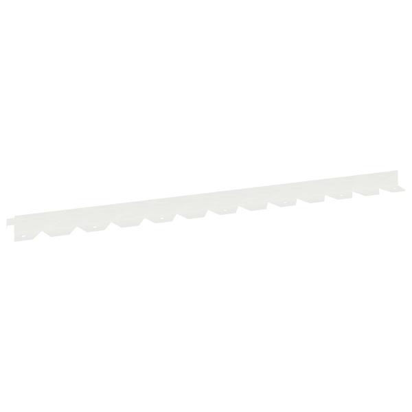 Raseneinfassung 50 stk. 102 x 4 x 4 cm Stahl Weiß
