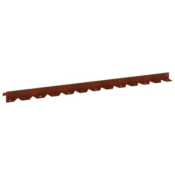 Raseneinfassung 20 stk. 102 x 4 x 4 cm Stahl Rostig