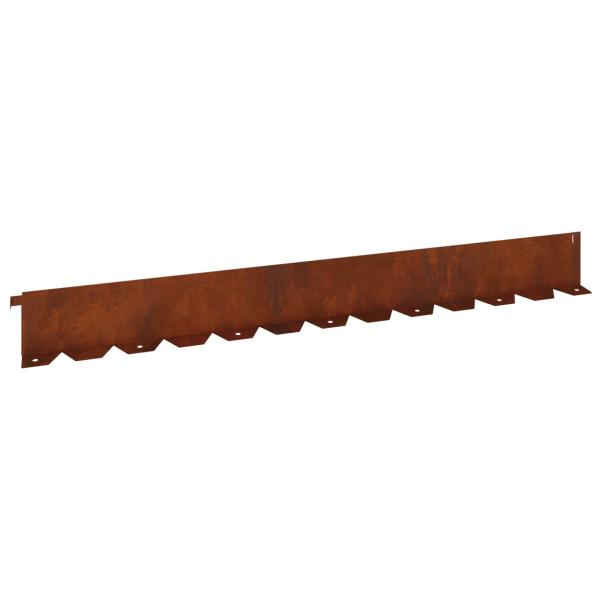 Raseneinfassung 20 stk. 102 x 10 x 4 cm Stahl Rostig