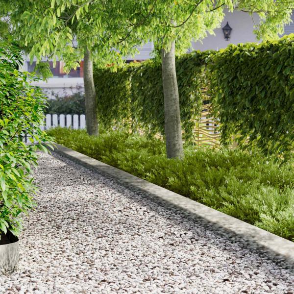 ARDEBO.de - Raseneinfassung 20 Stk. 102 x 15 x 4 cm Stahl Silber