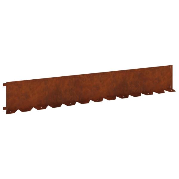 Raseneinfassung 30 stk. 102 x 15 x 4 cm Stahl Rostig