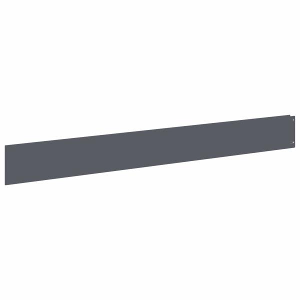 Rasenkante 20 stk. 100 x 12 cm Stahl Anthrazit