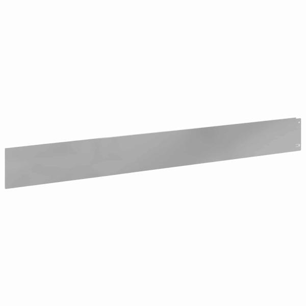 Rasenkante 10 stk. 100 x 12 cm Stahl Silber