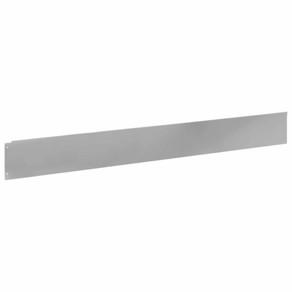 Rasenkante 10 stk. 100 x 12 cm Stahl Silber