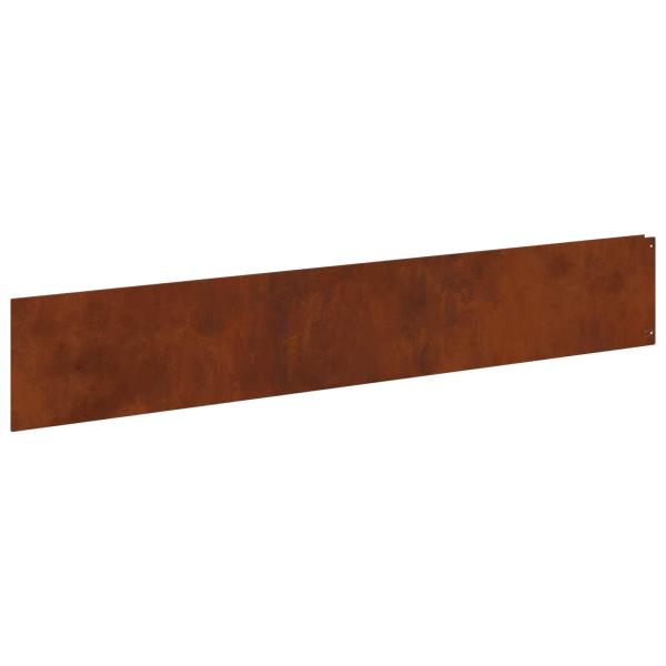 Rasenkante 10 stk. 100 x 18 cm Stahl Rostoptik