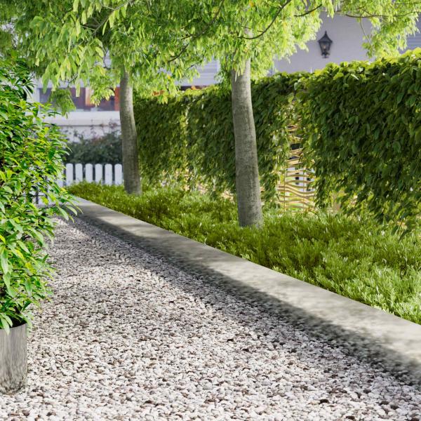 ARDEBO.de - Rasenkante 20 stk. 100 x 22 cm Stahl Silber