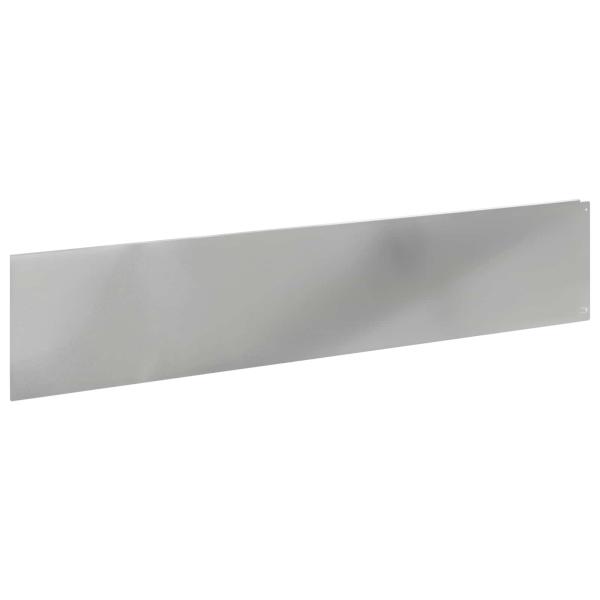 Rasenkante 20 stk. 100 x 22 cm Stahl Silber