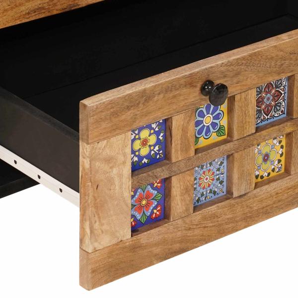 Sideboard 2 pcs Natur 60 x 33 x 75 cm Massivholz Mango