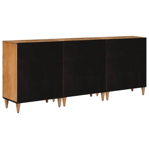 Sideboard 3 pcs Natur 60 x 33,5 x 75 cm Massivholz Mango
