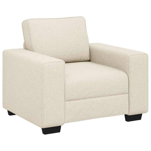 Sofa 3 stk. Beige Leinenmischgewebe