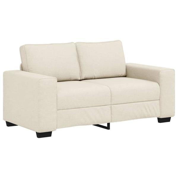 Sofa 3 stk. Beige Leinenmischgewebe