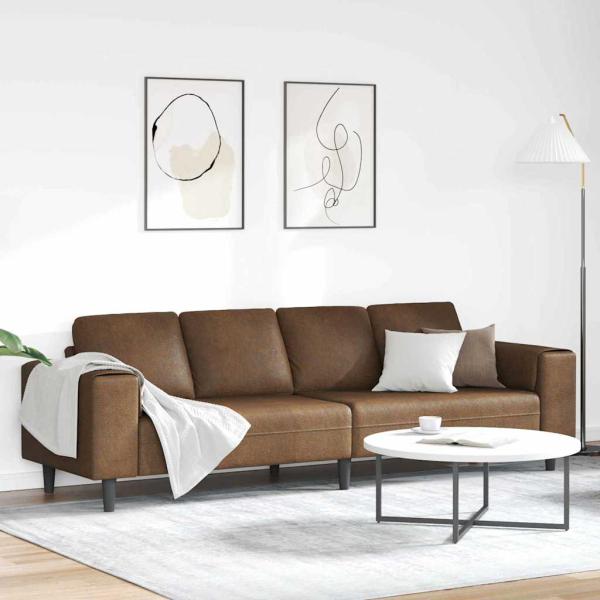 ARDEBO.de - Wohnzimmer Couch Braun 250 x 77 x 76 cm