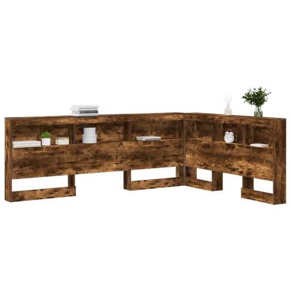 Aufbewahrungskopfteil Geräucherte Eiche 160 cm Holzwerkstoff