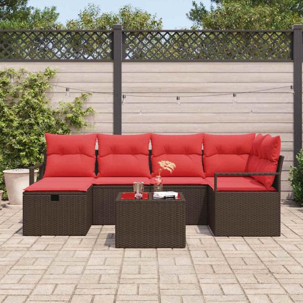 Gartensofa-set mit Kissen mit Speicher Poly-Rattan