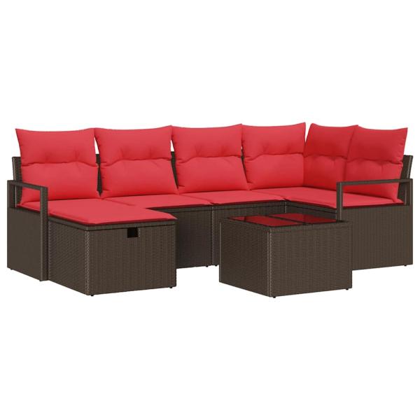 Gartensofa-set mit Kissen mit Speicher Poly-Rattan
