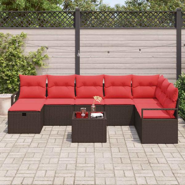 Sofa Set 5 stk. Poly-Rattan