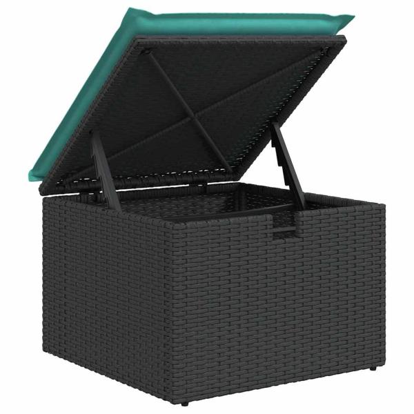 Garten-Sofa-Set 8 Stk. Schwarz Poly-Rattan