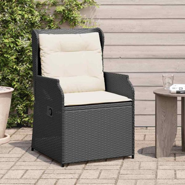 Gartenbank 2 stk. Schwarz Poly-Rattan