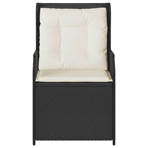 Gartenbank 2 stk. Schwarz Poly-Rattan
