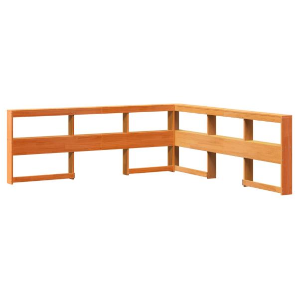 Bücherregal-Bett Uni 2 stk. Wachsbraun 200 x 200 cm