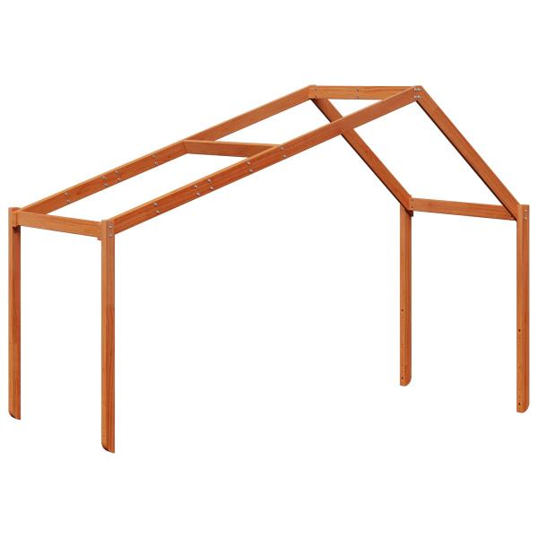 Hochbettrahmen Wachsbraun 90 x 190 cm Massives Kiefernholz