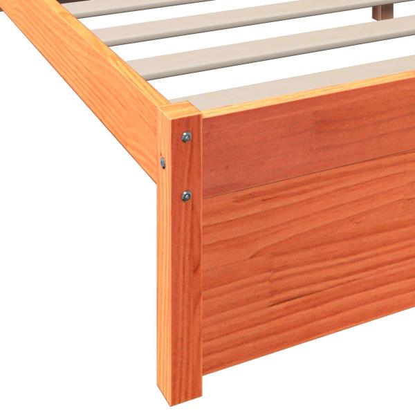 Bücherregal-Bett Uni 2 stk. Wachsbraun 200 x 160 cm