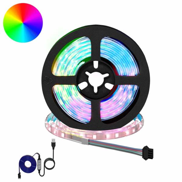 ARDEBO.de - LED Streifen 12 Stk. Schwarz und Transparent