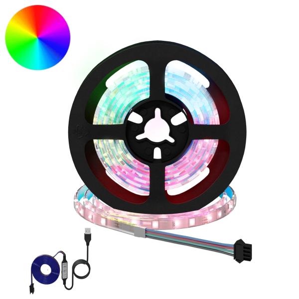 ARDEBO.de - LED Streifen 12 Stk. Schwarz und Transparent