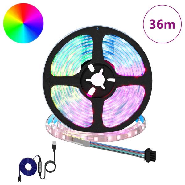 LED Streifen 12 Stk. Schwarz und Transparent