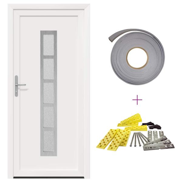 Vordertür 98 x 208 cm PVC Weiß