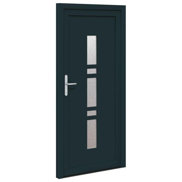 Vordertür 108 x 208 cm PVC Anthrazit