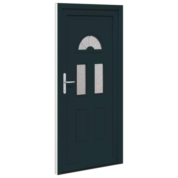 Vordertür 98 x 198 cm PVC Anthrazit