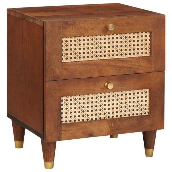 Nachttisch 2 stk. Braun 40 x 33 x 46 cm Massivholz Akazie