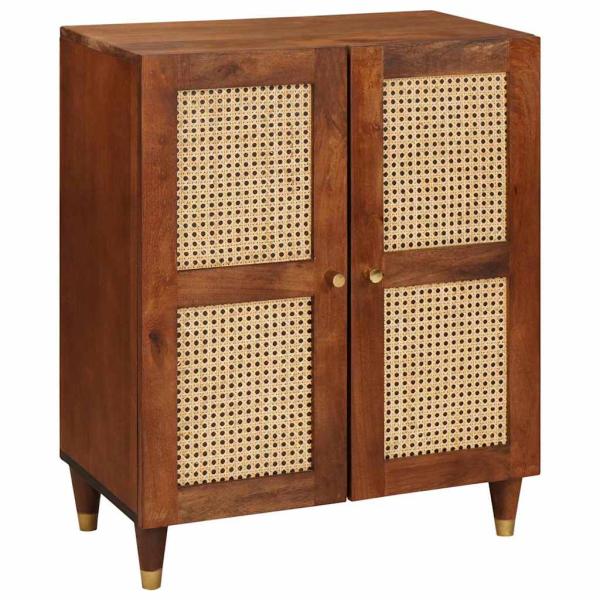 ARDEBO.de - Sideboard Braun 60 x 33 x 75 cm Massivholz Mango