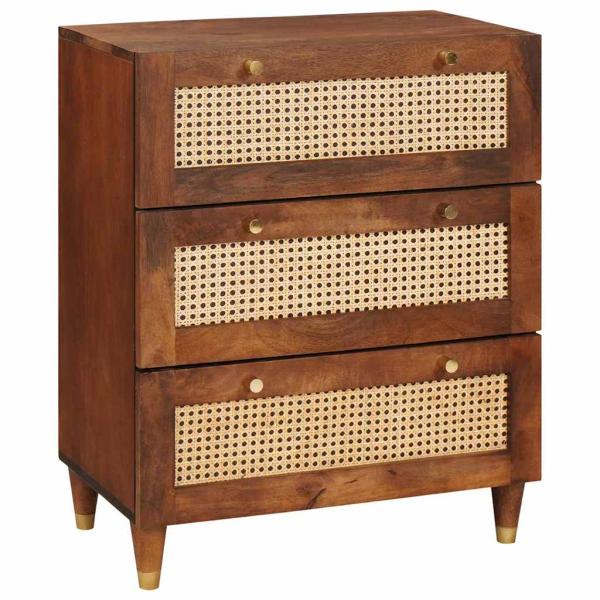 ARDEBO.de - Sideboard Braun 60 x 33 x 75 cm Massivholz Mango