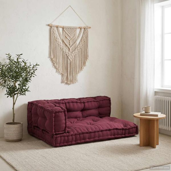 ARDEBO.de - Pallet Sofa Kissen 3 Stk. Stoff Kastanienbraun 120 x 80 x 38 cm