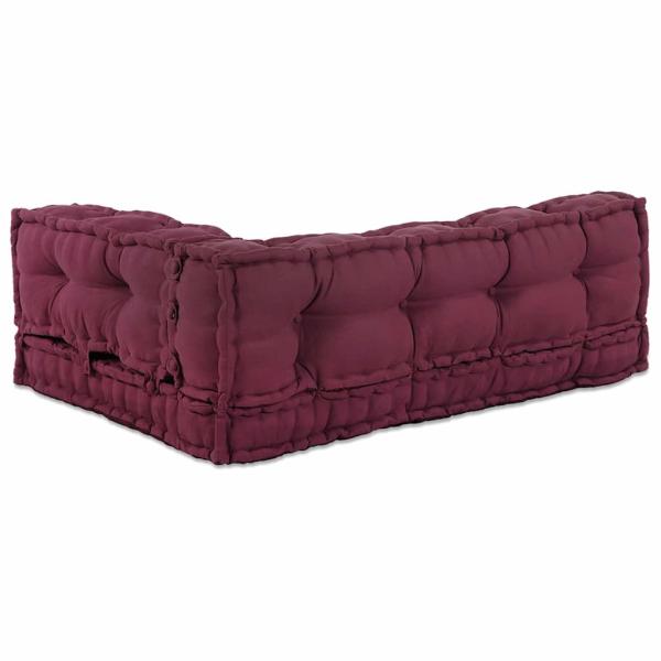 Pallet Sofa Kissen 3 Stk. Stoff Kastanienbraun 120 x 80 x 38 cm