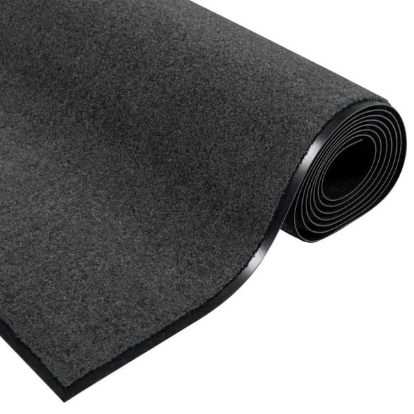 Fußmatte Anthrazit und Schwarz 120 x 250 cm Polyamid und PVC