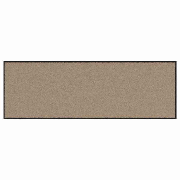 Fußmatte Beige und Schwarz 60 x 180 cm 100% Polyamid