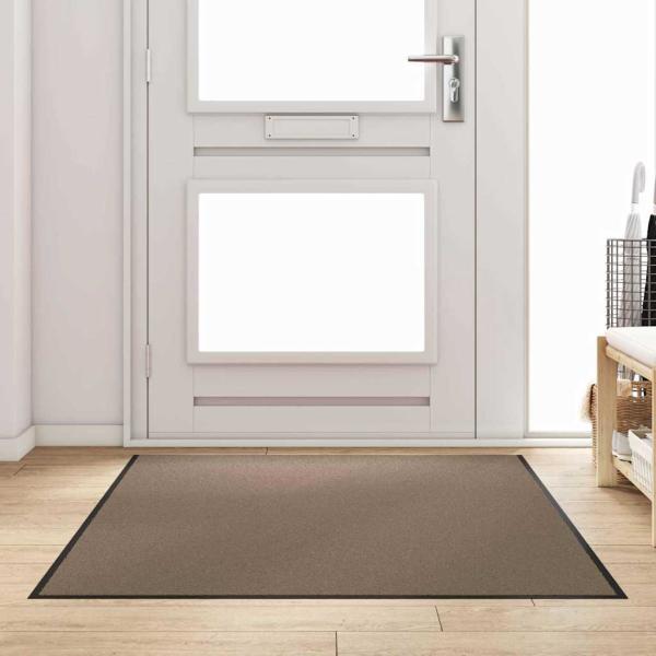 ARDEBO.de - Fußmatte Beige und Schwarz 120 x 180 cm 100% Polyamid